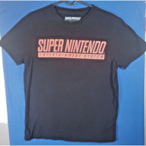 Super Nintendo Entertainment Black T-Shirt Men's Size Medium Nwot